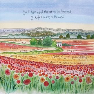 Hannah Dunnett Abundant Blessings square card and poster