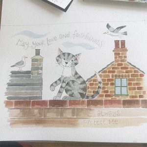 Hannah Dunnett May Your Love and faithfulness cat design