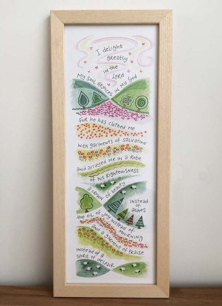 Hannah Dunnett Garment of Praise Slimline Print framed