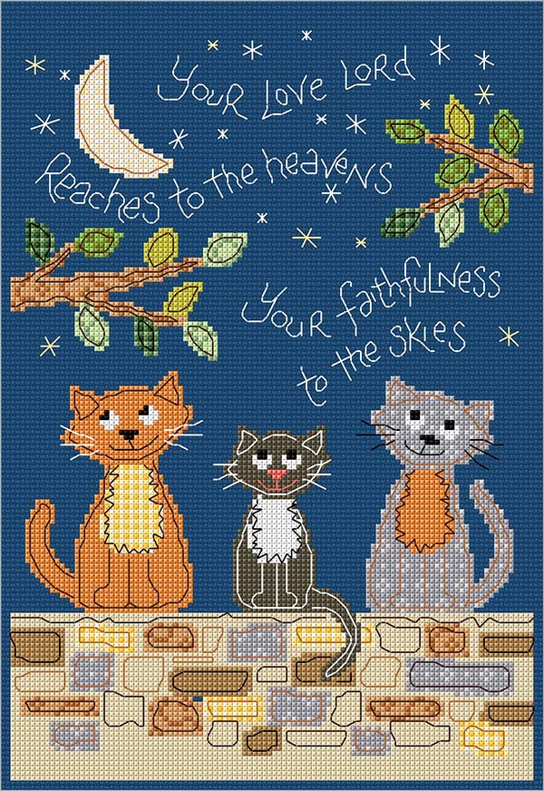 Hannah Dunnett Your Love Lord Reaches to the Heavens Cross Stitch Kit