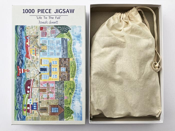 Hannah Dunnett Life to the Full Jigsaw box and bag image