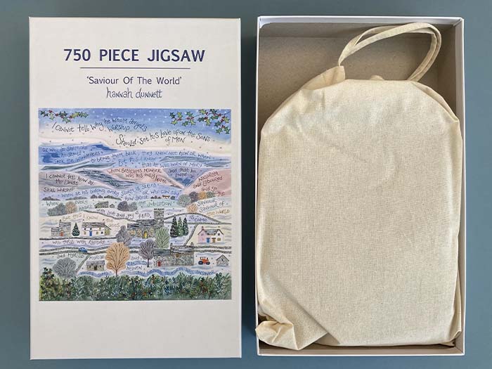 Hannah Dunnett Saviour of the World Jigsaw box and bag image