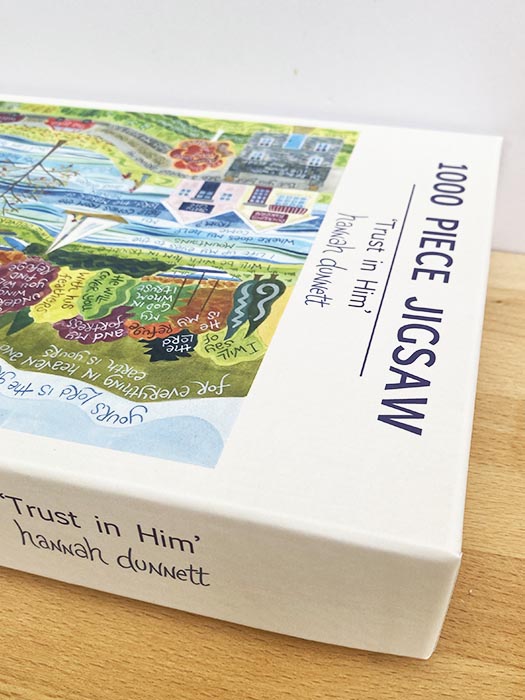Hannah Dunnett Trust in Him Jigsaw close up box image