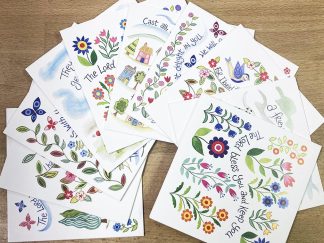 Hannah Dunnett 50 mixed square notecards pack