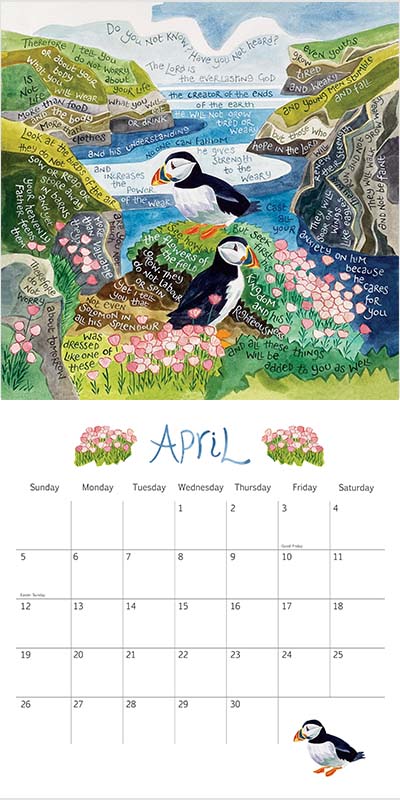 Hannah Dunnett 2026 USA Large Calendar April
