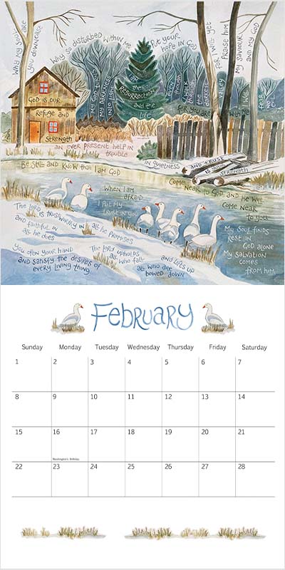 Hannah Dunnett 2026 USA Large Calendar February