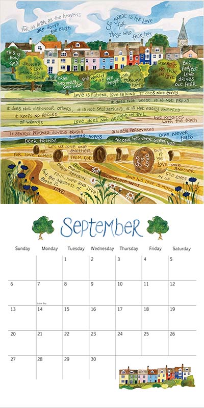 Hannah Dunnett 2026 USA Large Calendar September