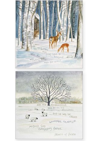 Hannah Dunnett Prince of Peace and True Light Christmas cards pack