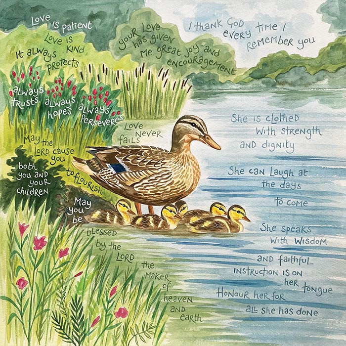 Hannah Dunnett Joy and Encouragement square card and poster