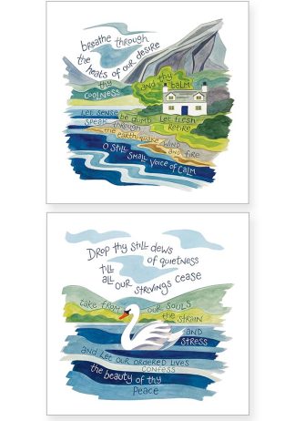 Hannah Dunnett Small Voice of Calm and The Beauty of Thy Peace square notecards