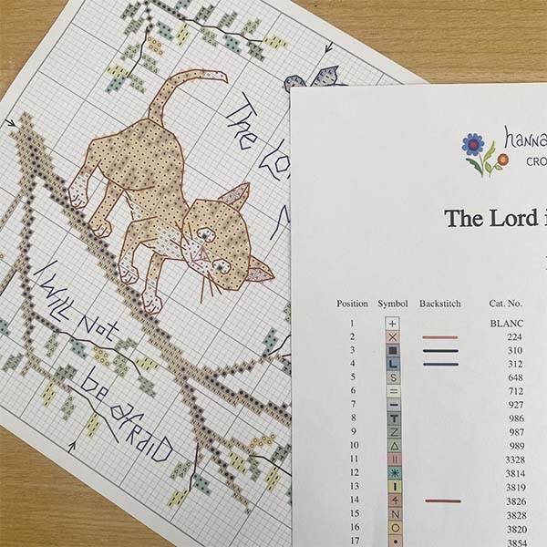 Hannah Dunnett The Lord is My Helper cross stitch pattern chart image