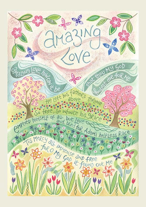 Hannah Dunnett Amazing Love notecard design