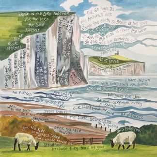 Hannah Dunnett Be Our Strength square card and poster