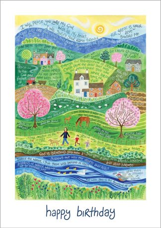 Hannah Dunnett Happy Birthday Card River Design