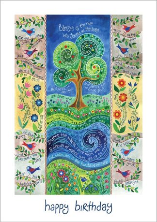 Hannah Dunnett Happy Birthday Card Tree Design