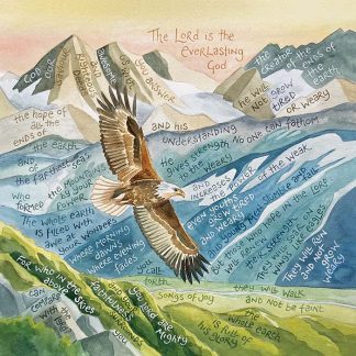 Hannah Dunnett Wings Like Eagles square card and poster