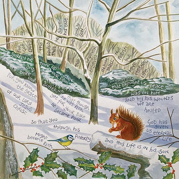Hannah Dunnett He is our peace square card and poster