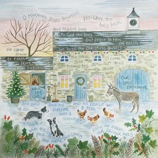 Hannah Dunnett O Come to Us square Christmas Card