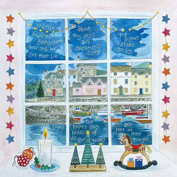 Hannah Dunnett The Silent Stars square Christmas Card